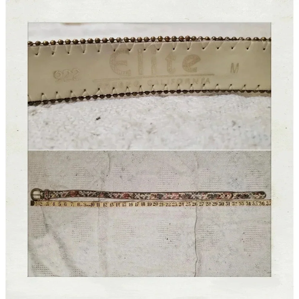 ✨BOGO FREE✨ Vintage Rustic Floral Beige Gold Shabby Chic Cottage Belt Medium